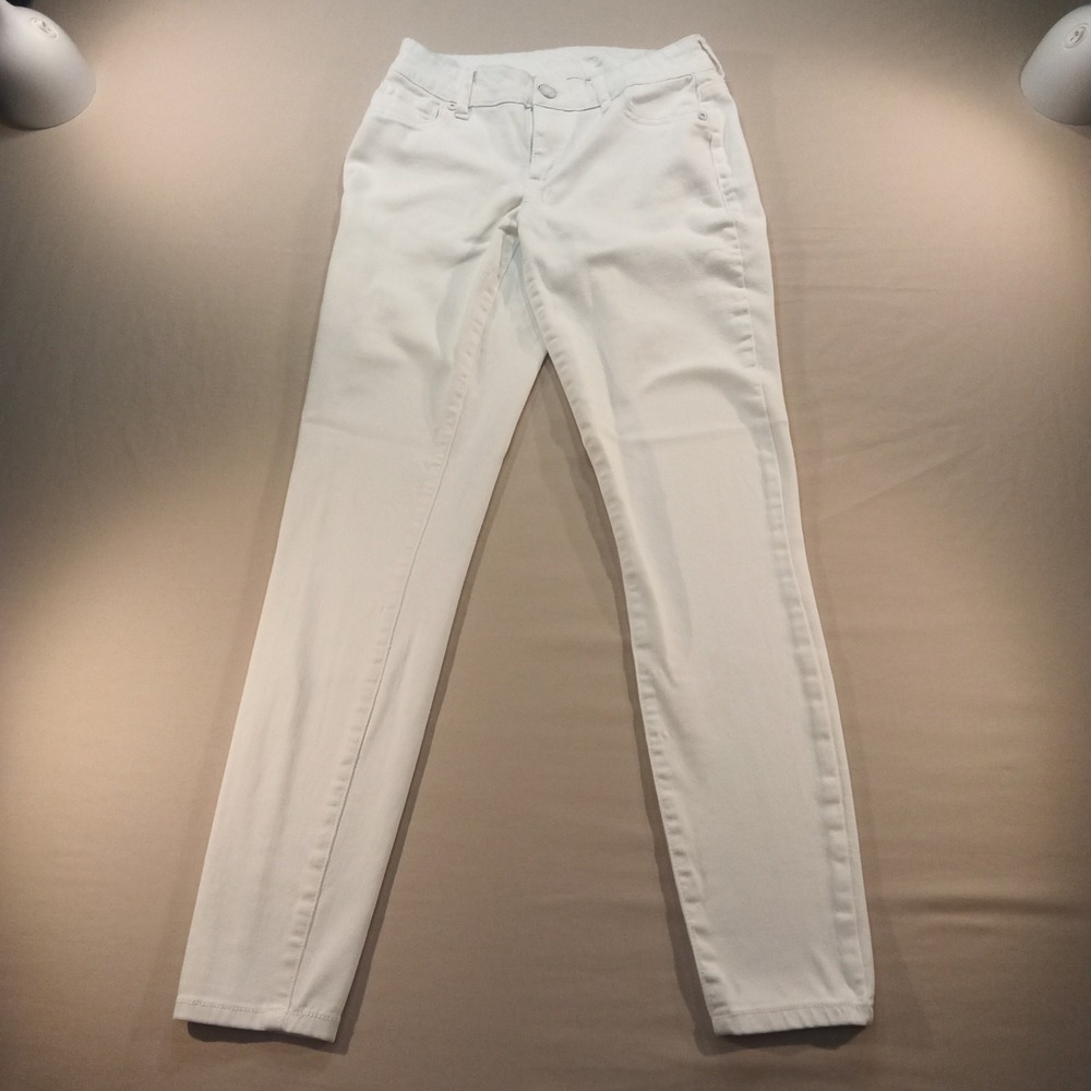 Maurices White Skinny‎ Jeans Women's Size S-R Stretch Mid Rise Denim Pants